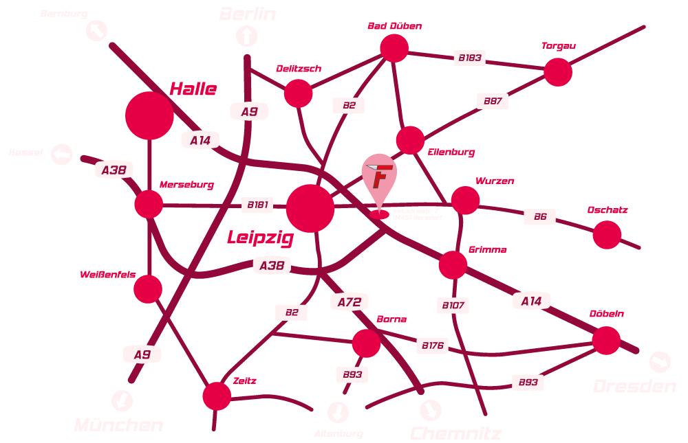 Anfahrtsskizze Felgendoktor Leipzig